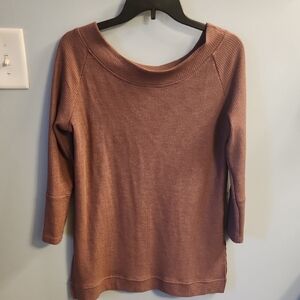 🍉Elegant Ribbed Blouse in Mauve